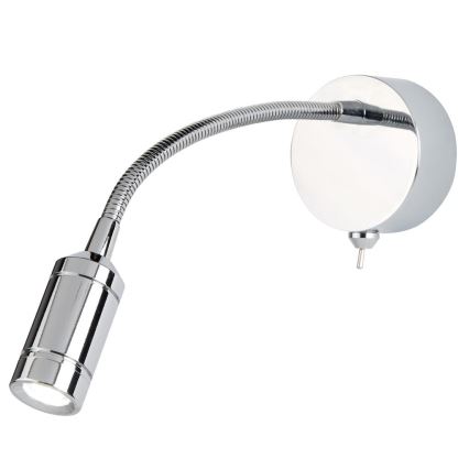 Searchlight - LED Flessibile piccola lampada ADJU LED/1W/230V cromo lucido
