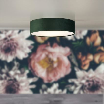 Searchlight - Lampada da soffitto DRUM 3xE27/60W/230V Verde