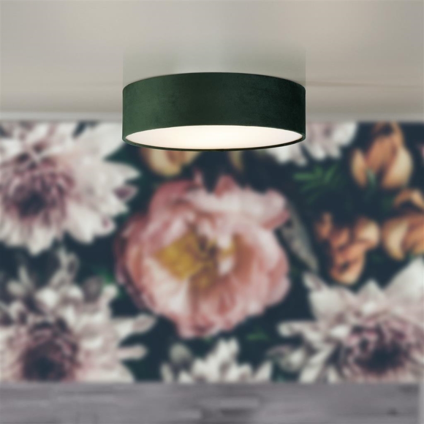 Searchlight - Lampada da soffitto DRUM 3xE27/60W/230V Verde