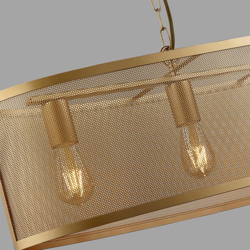 Searchlight - Lampadario a sospensione con catena FISHNET 4xE27/60W/230V oro