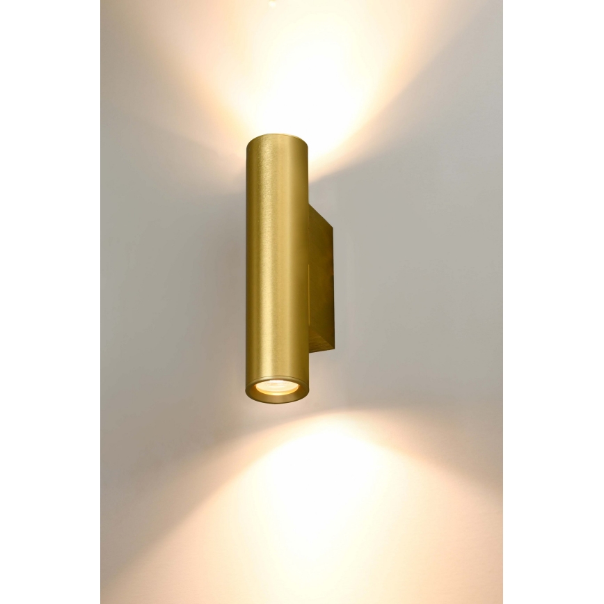 Searchlight - Wandleuchte BEACON 2xGU10/10W/230V goldfarben
