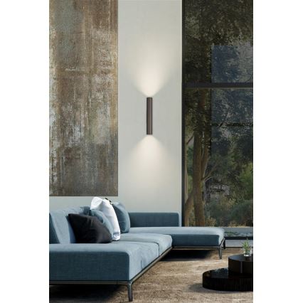 Searchlight - Applique murale BEACON 2xGU10/10W/230V marron
