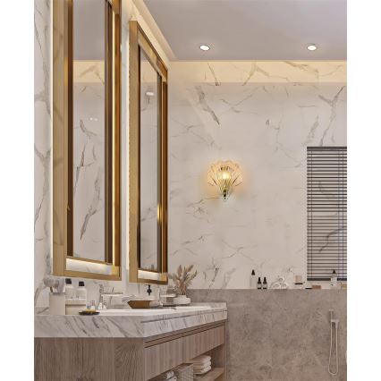 Searchlight - Applique da parete SHELL 1xG9/7W/230V fumé