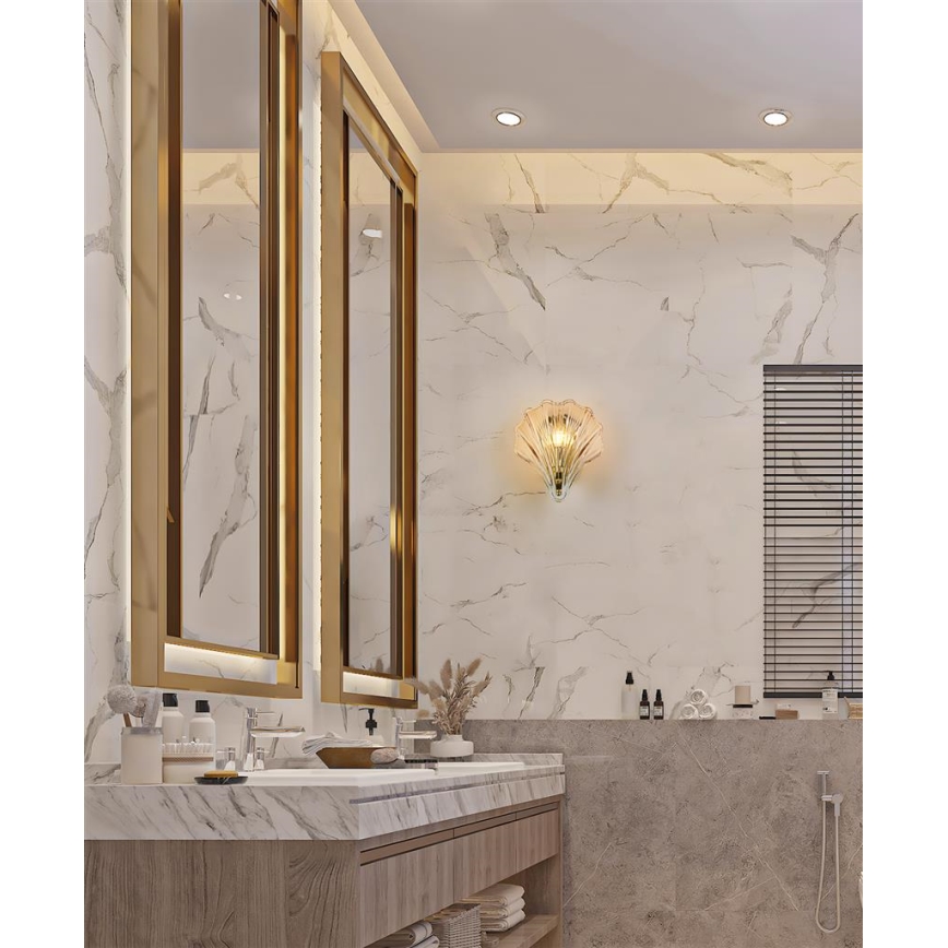 Searchlight - Applique da parete SHELL 1xG9/7W/230V fumé