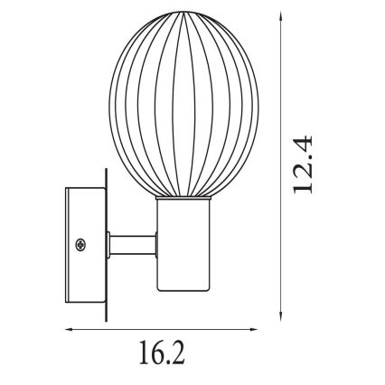 Searchlight - Applique LUMINSPHERE 1xG9/7W/230V nero