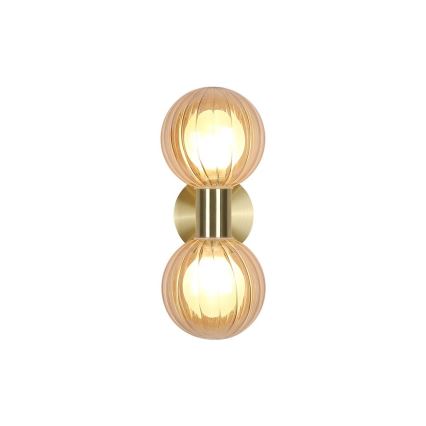 Searchlight - Applique da parete LUMINSPHERE 2xG9/7W/230V ottone