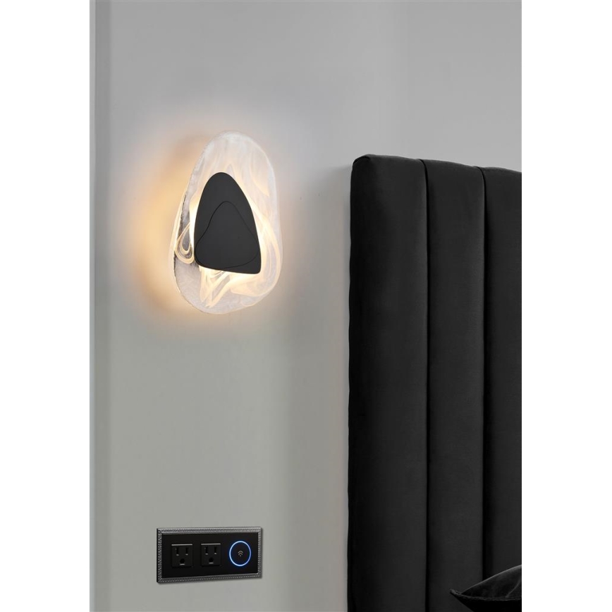 Searchlight - Applique murale à LED DESTINY LED/8W/230V noire