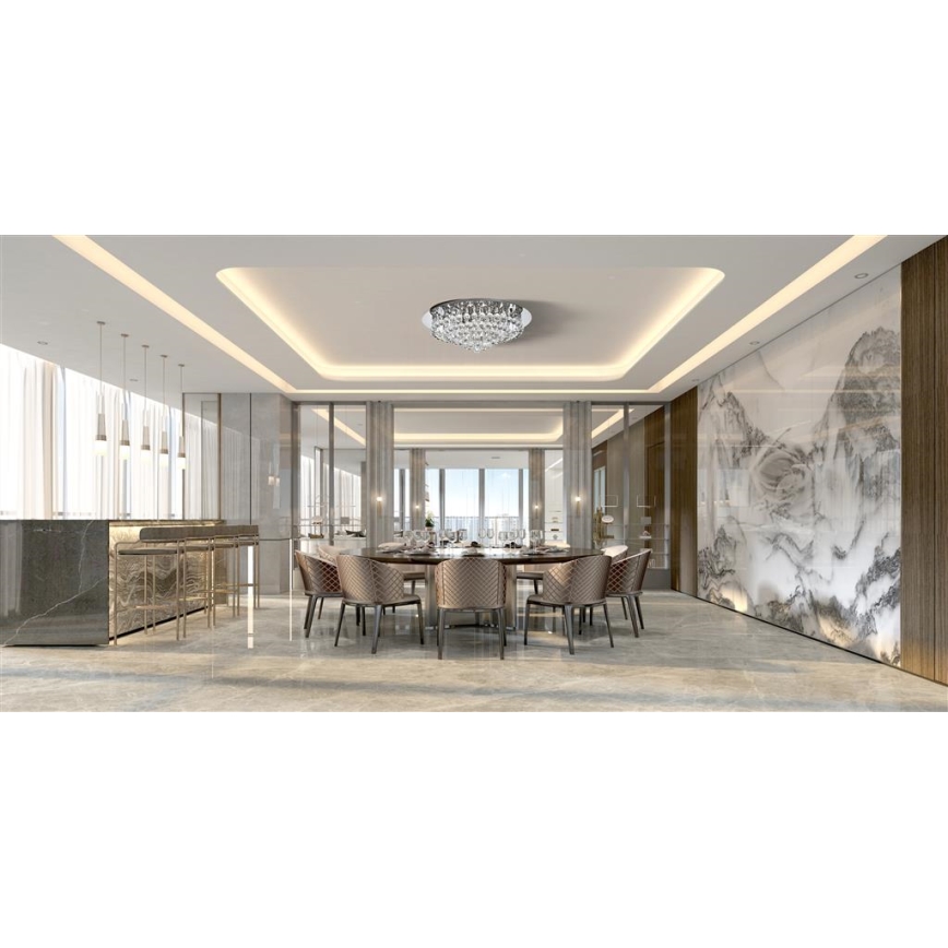 Searchlight - Lampada da soffitto HANNA 8xG9/33W/230V