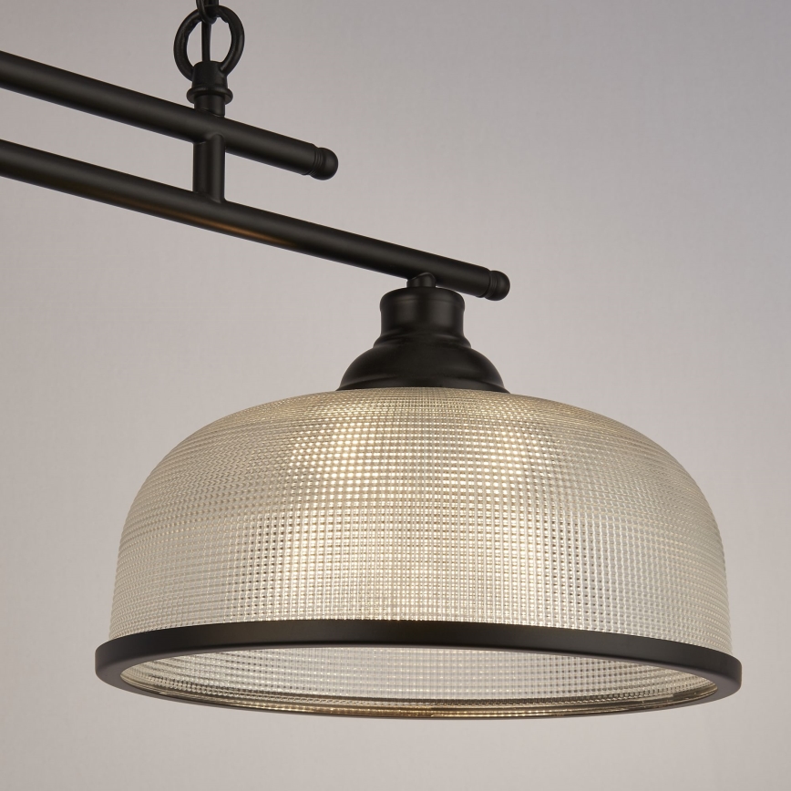 Searchlight - Lampadario a sospensione con catena BISTRO 2xE27/60W/230V nero
