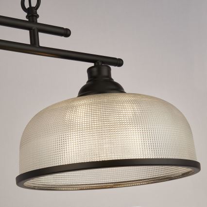 Searchlight - Lampadario a sospensione con catena BISTRO 3xE27/60W/230V nero