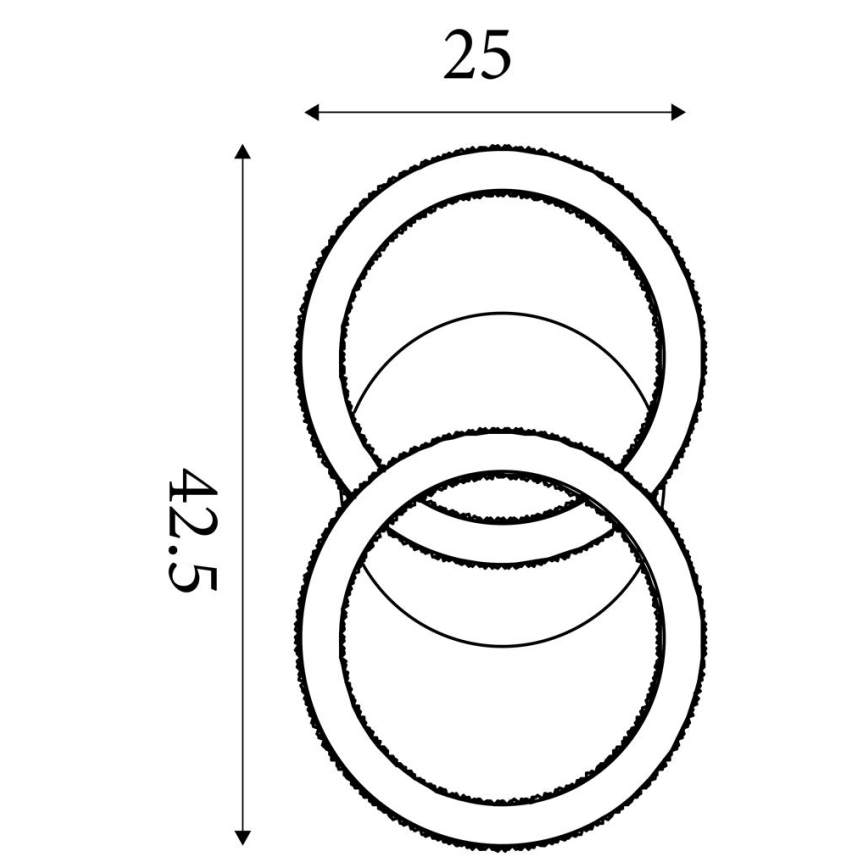Searchlight - Plafonnier LED dimmable SPECS LED/24W/230V 3000K 25x42,5 cm