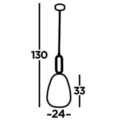 Searchlight - Hängeleuchte ELIXIR 1xE27/60W/230V durchsichtig