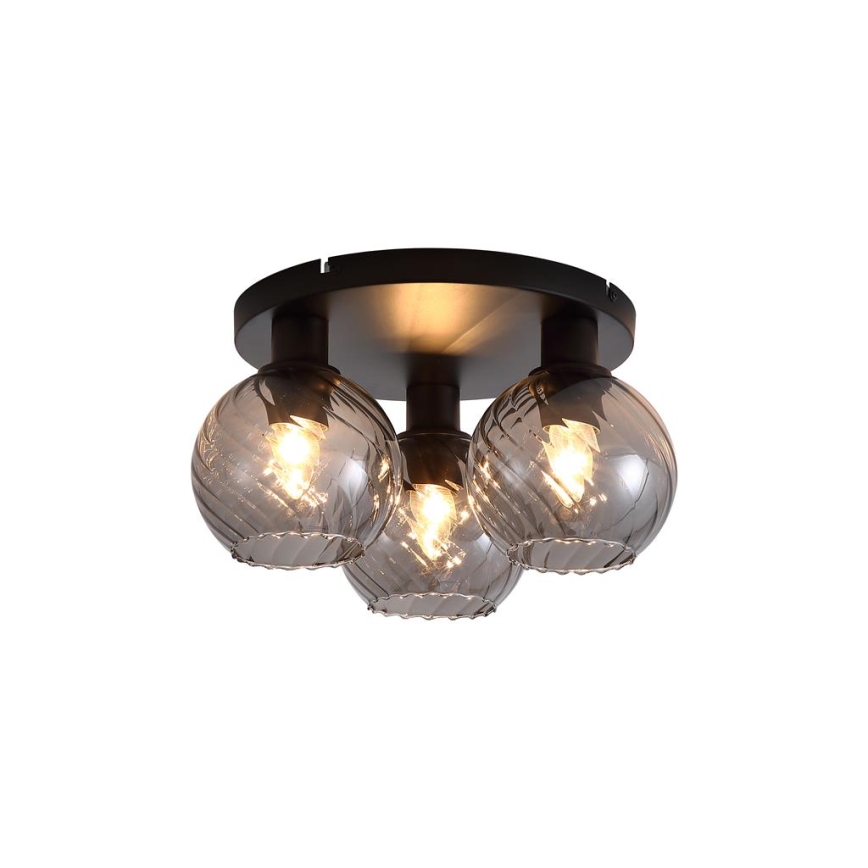 Searchlight - Deckenleuchte RADIANCE 3x E27/60W/230V Ø 37,5 cm, schwarz