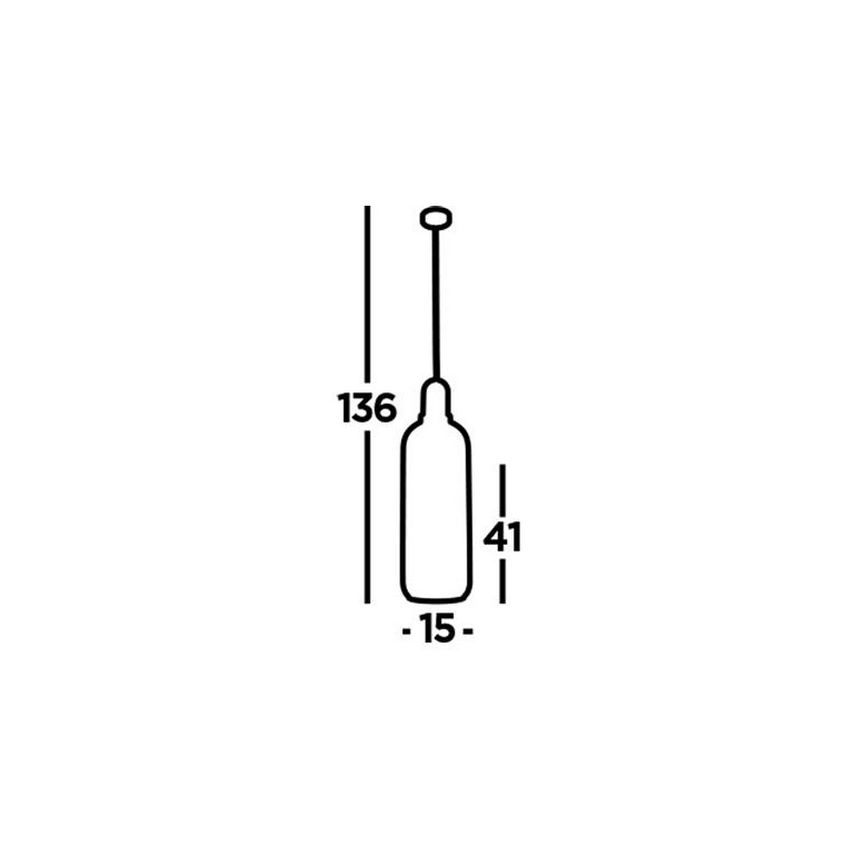 Searchlight - Suspension filaire PIPETTE 1xE27/60W/230V mat
