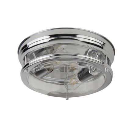 Searchlight - Plafonnier EDINBURGH I 2xE27/40W/230V chrome brillant