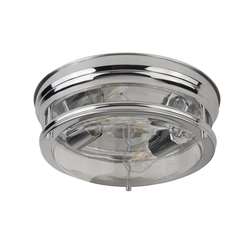 Searchlight - Plafonnier EDINBURGH I 2xE27/40W/230V chrome brillant