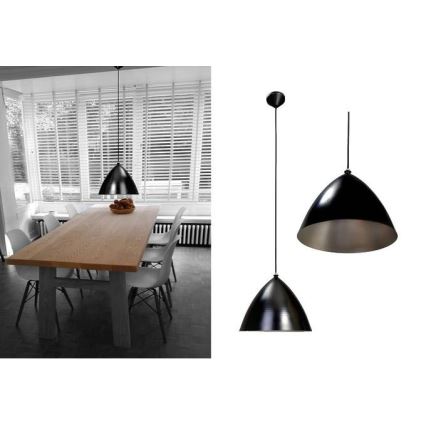 Searchlight  - Lampadario a sospensione con filo 1xE27/60W/230V nero
