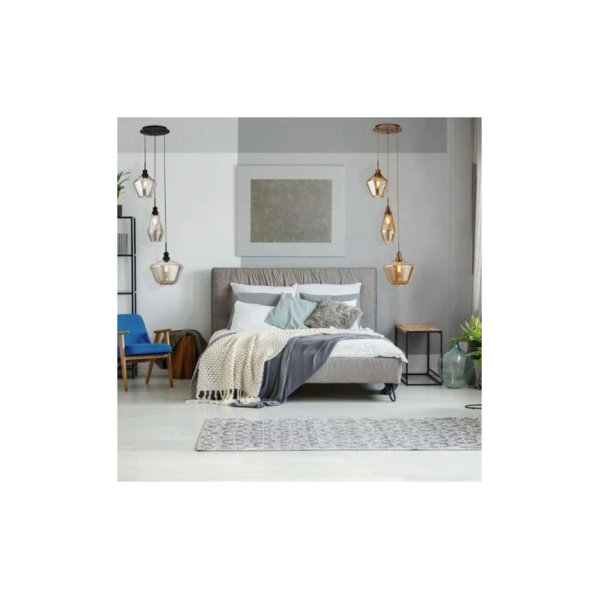 Searchlight - Lampadario a sospensione con filo MIA 3xE27/60W/230V ottone