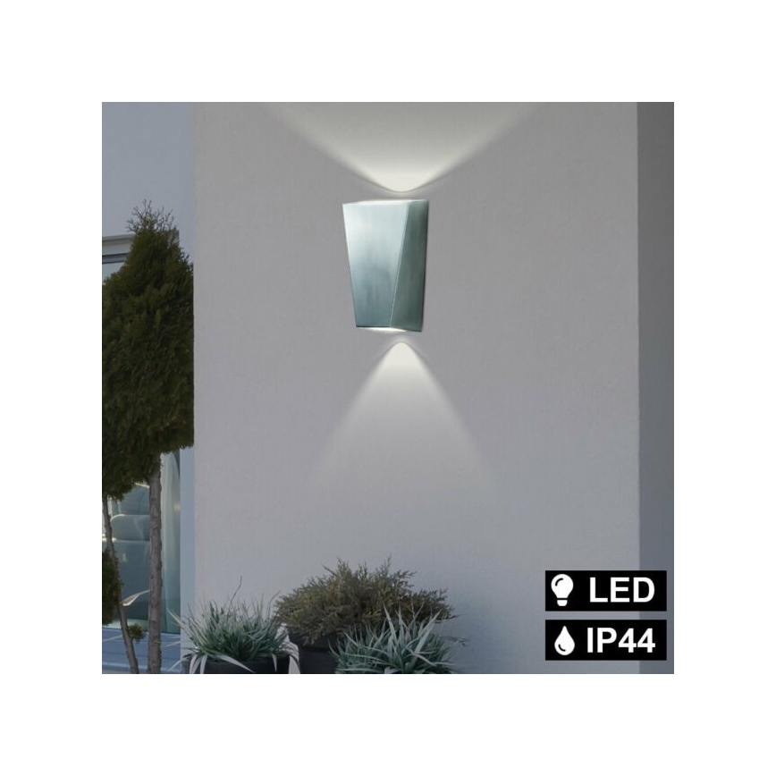 Searchlight - Applique murale LED d'extérieur OUT 2xGU10/3W/230V IP44 argent