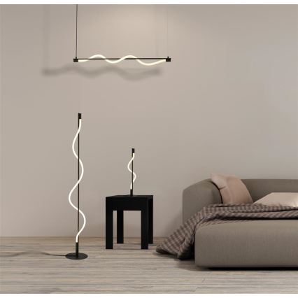 Searchlight - Lampadario LED a cavo SERPENT LED/15W/230V nero