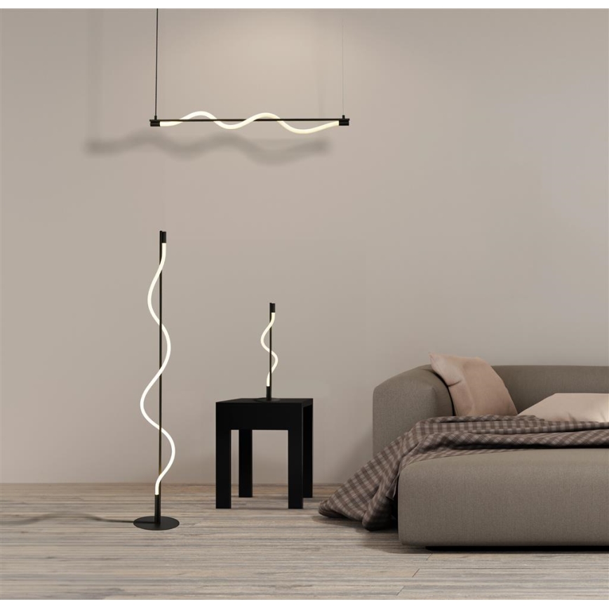 Searchlight - Lampadario LED a cavo SERPENT LED/15W/230V nero