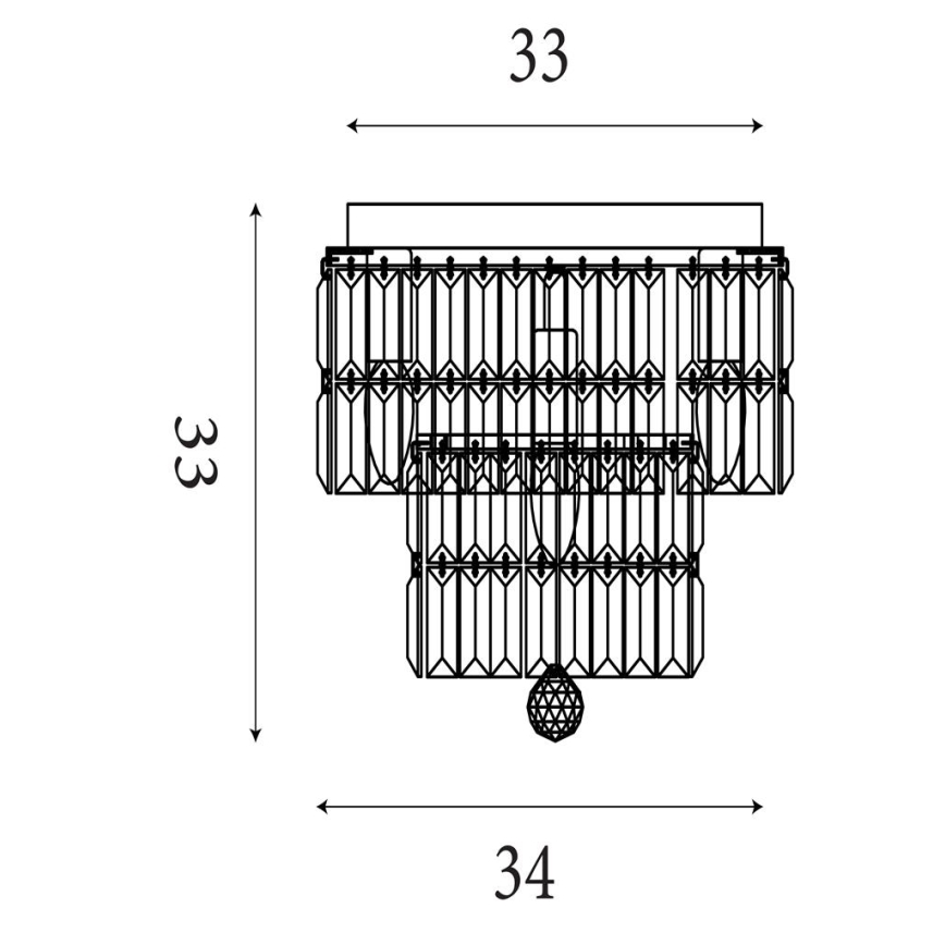 Searchlight - Badezimmer-Deckenleuchte EMPIRE 4xE14/60W/230V IP44