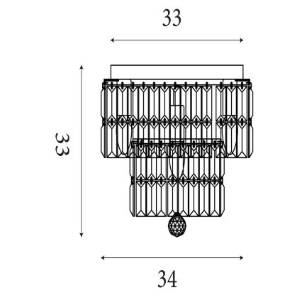 Searchlight - Plafonnier pour salle de bains EMPIRE 4xE14/60W/230V IP44