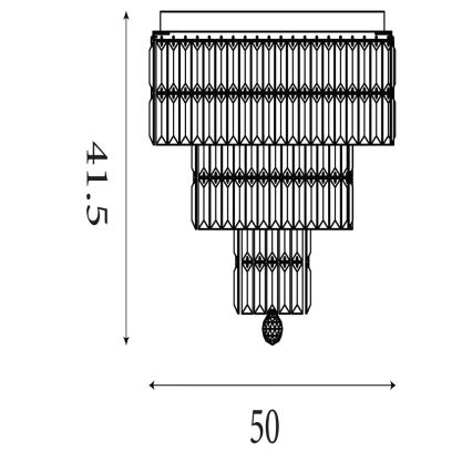 Searchlight - Badezimmer-Deckenleuchte EMPIRE 6xE14/60W/230V IP44