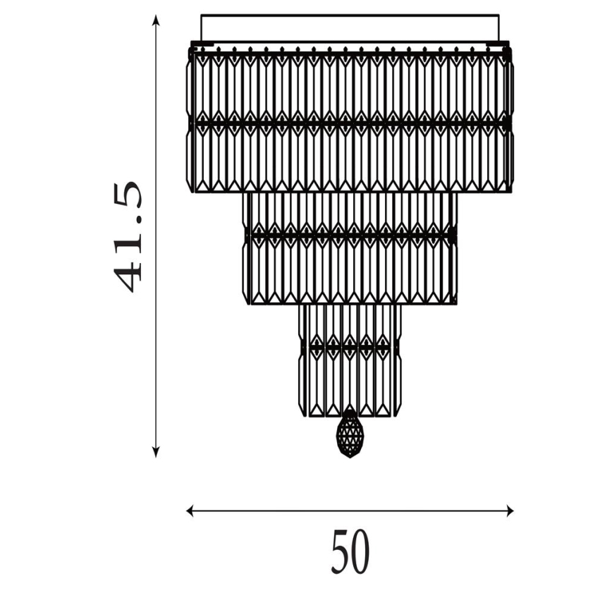 Searchlight - Plafoniera da soffitto per bagno EMPIRE 6xE14/60W/230V IP44
