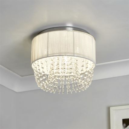 Searchlight - Deckenleuchte BELLANO 3xG9/7W/230V Ø 30 cm weiß
