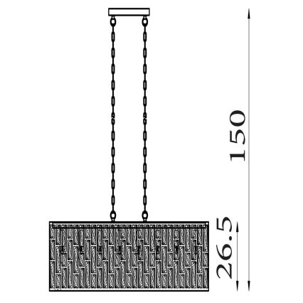 Searchlight - Lampadario a catena BIJOU 8xE14/40W/230V