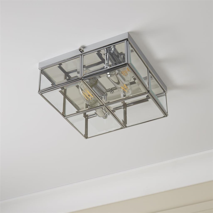 Searchlight - Plafoniera FLUSH 2xE14/40W/230V cromo lucido
