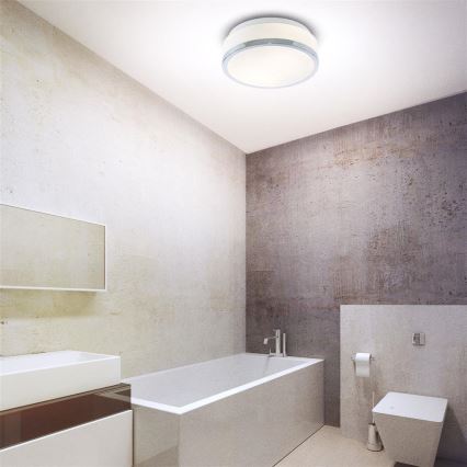 Searchlight - Plafoniera da bagno DISC 2xE27/60W/230V IP44