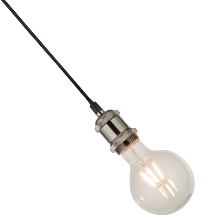 Searchlight - Suspension sur câble SUSPENSION 1xE27/60W/230V argentée