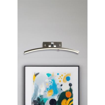 Searchlight - Lampada da quadro a LED SANTORINI LED/10,88W/230V argento