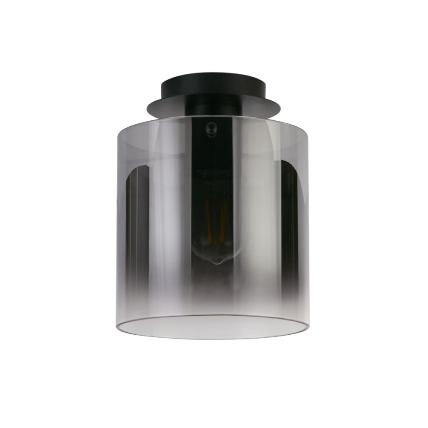 Searchlight - Plafonnier SWEDEN 1xE27/60W/230V Ø 22 cm noir/fumé