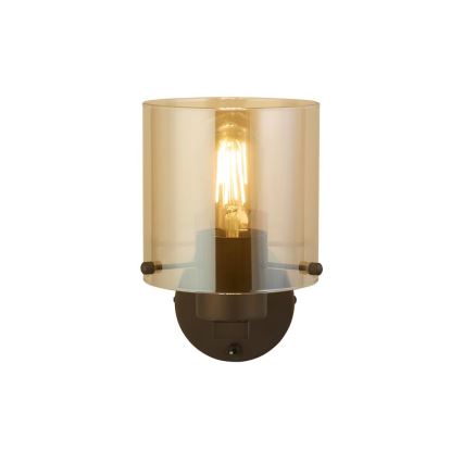 Searchlight - SWEDEN Lampada da parete 1xE27/60W/230V Marrone/Affumicato