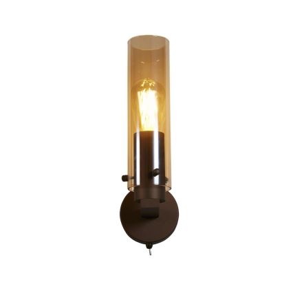 Searchlight - Wandleuchte SWEDEN 1xE27/60W/230V Braun/Rauchfarben
