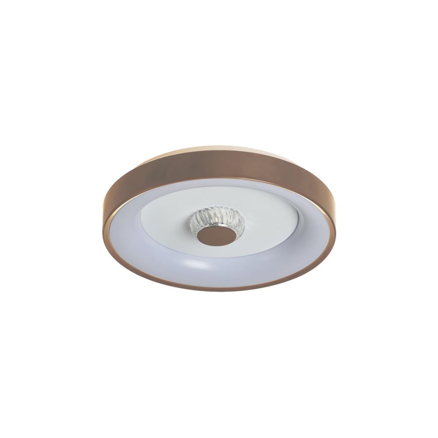 Searchlight - Dimmbare LED-Deckenleuchte POLKA LED/24W/230V + LED/6W Ø 38,5 cm braun