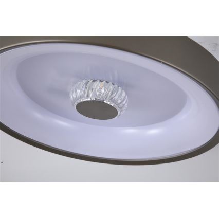 Searchlight - Plafonnier LED dimmable POLKA LED/24W/230V + LED/6W Ø 38,5 cm brun