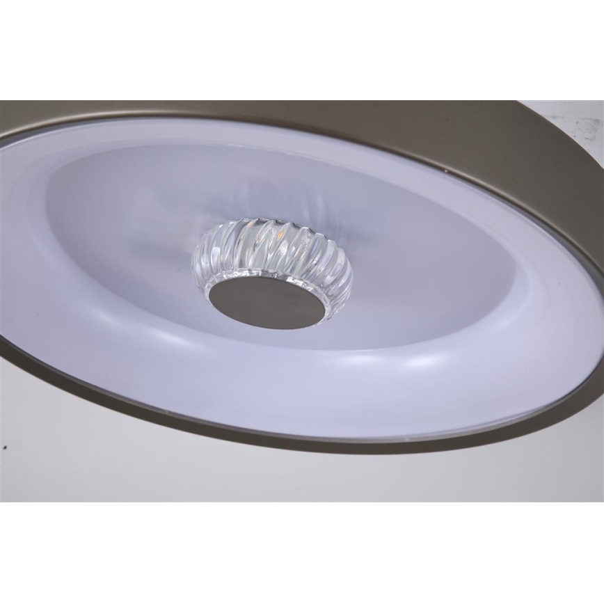 Searchlight - Plafonnier LED dimmable POLKA LED/24W/230V + LED/6W Ø 38,5 cm brun