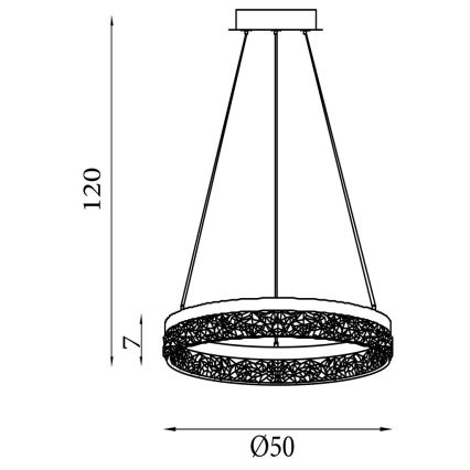Searchlight - Suspension LED dimmable sur câble MADELEJNE LED/25W/230V