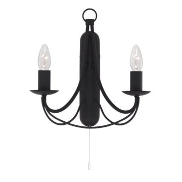 Searchlight - Applique MAYPOLE 2xE14/60W/230V nero