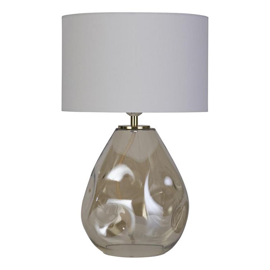 Searchlight - Lampada da tavolo DEVON 1xE27/60W/230V Grigio/Fumé