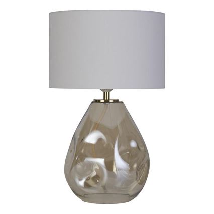 Searchlight - Tischlampe DEVON 1xE27/60W/230V grau/rauchfarben