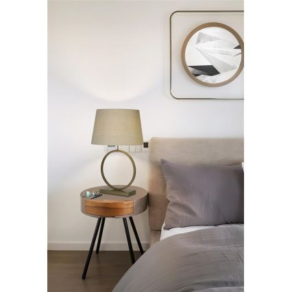 Searchlight - Lampada da tavolo ELEGANT 1xE27/60W/230V colore crema