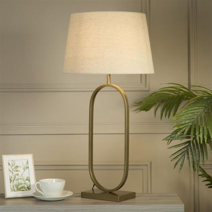 Searchlight - Lampe de table MODISH 1xE27/60W/230V crème