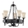 Searchlight - Kronleuchter an Kette CARTWHEEL 5xE27/60W/230V schwarz