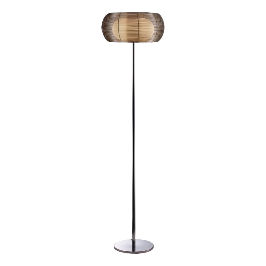 Searchlight - Lampada con piedistallo 2xE27/60W/230V marrone