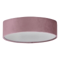 Searchlight  - Lampada da soffitto DRUM 3xE27/60W/230V Rosa